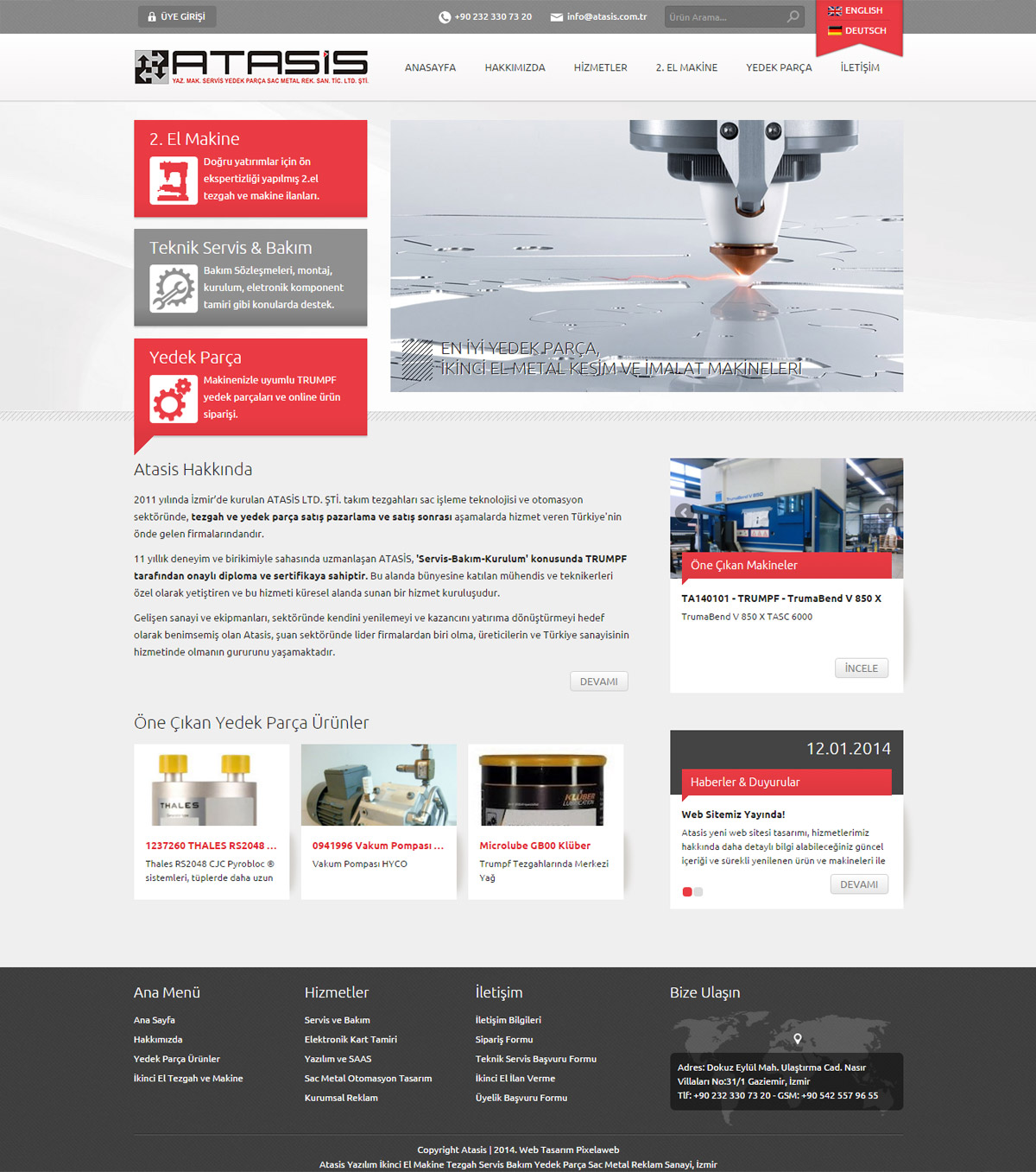 Corporate Webdesign & CMS (Technical Service, Products & Membership System)