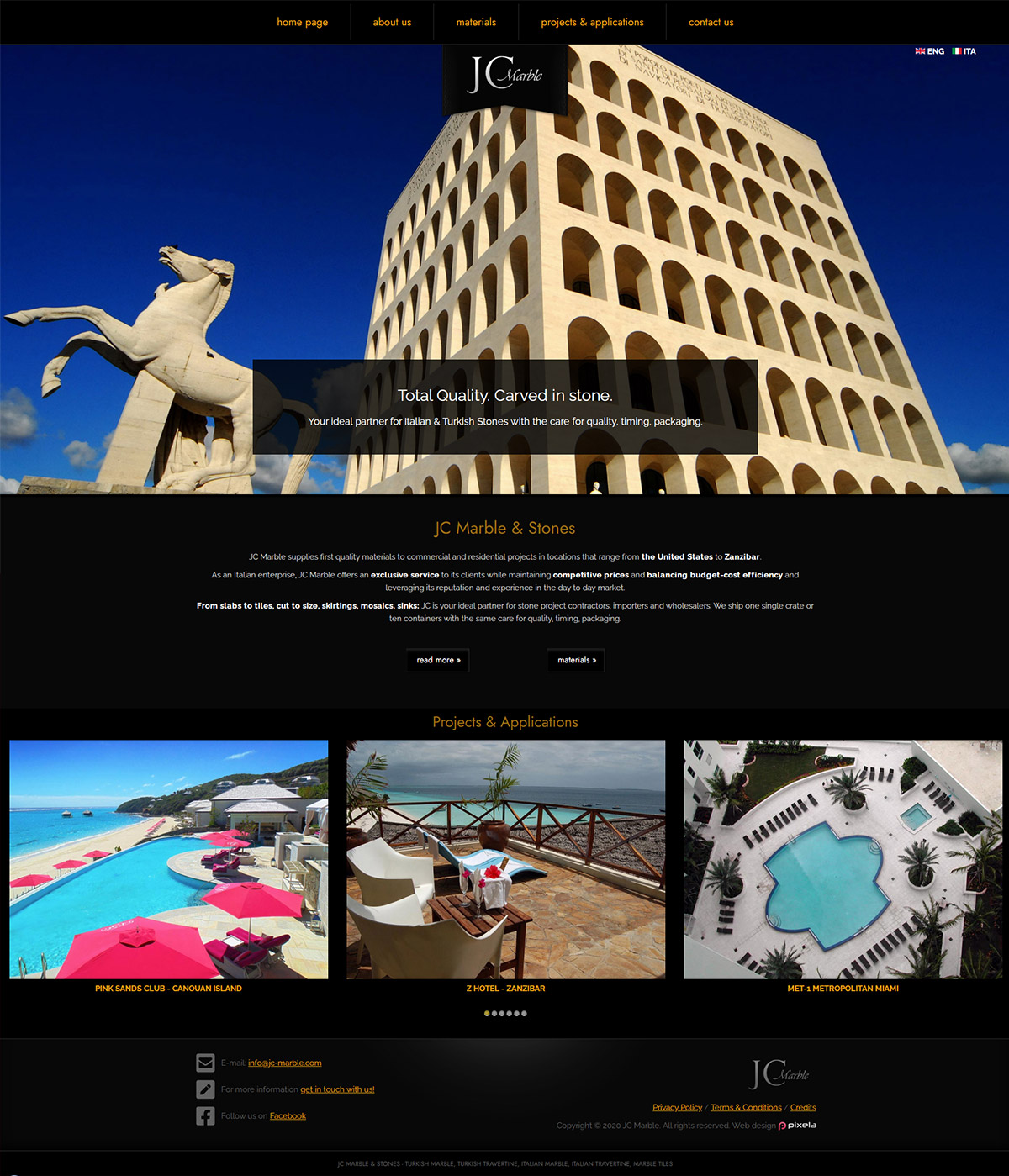JC Marble İzmir, Roma - Joomla Responsive Corporate Website