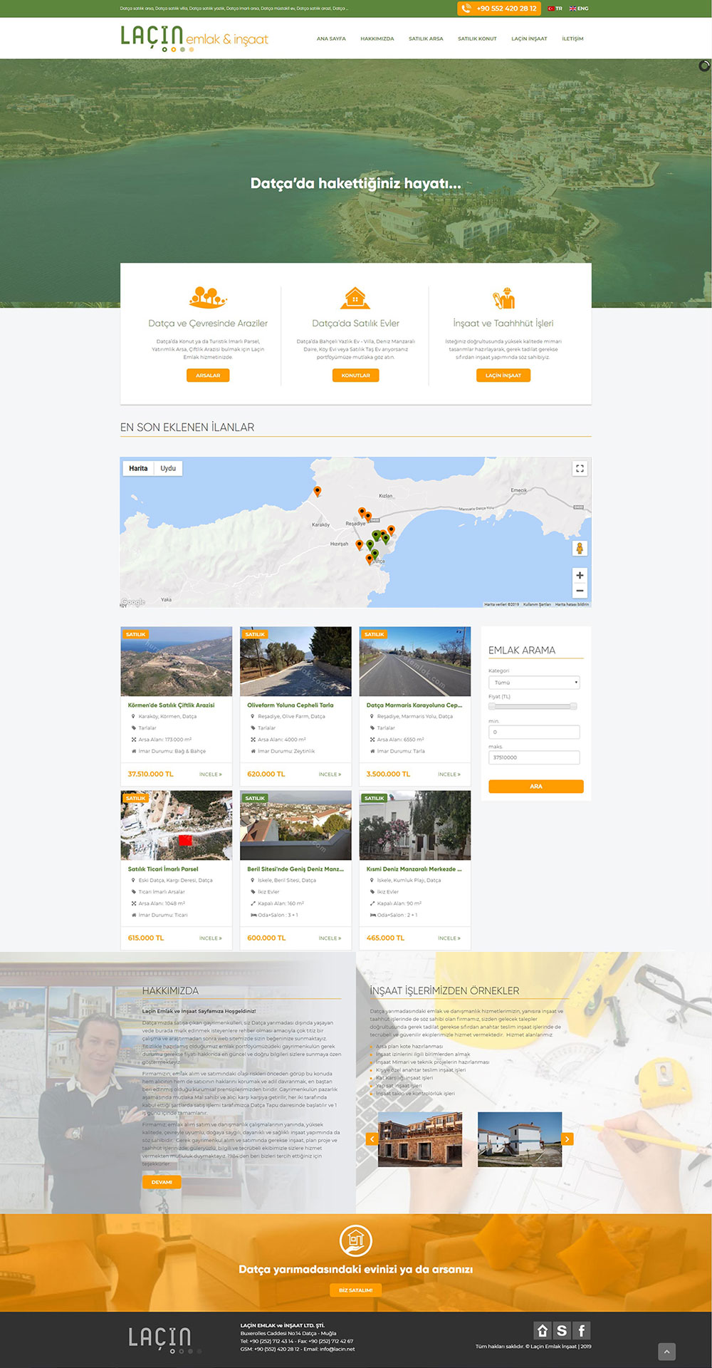 Lacin Real Estate and Construction - Datca Turkey - Responsive Joomla Site