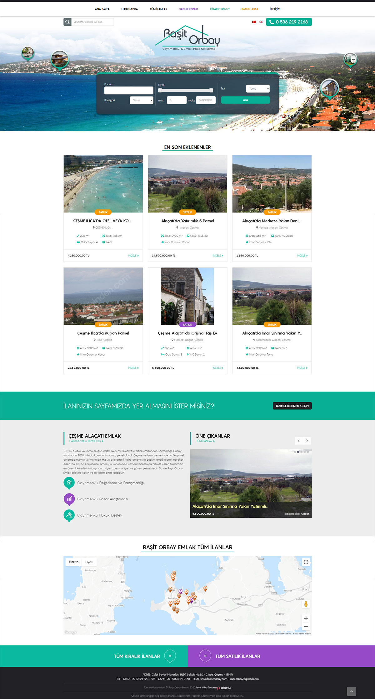 Rasit Orbay Real Estate - Cesme Izmir- Responsive Web Site & Logo Design